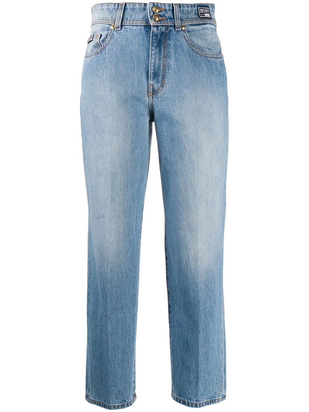 high-rise cropped jeans - 1