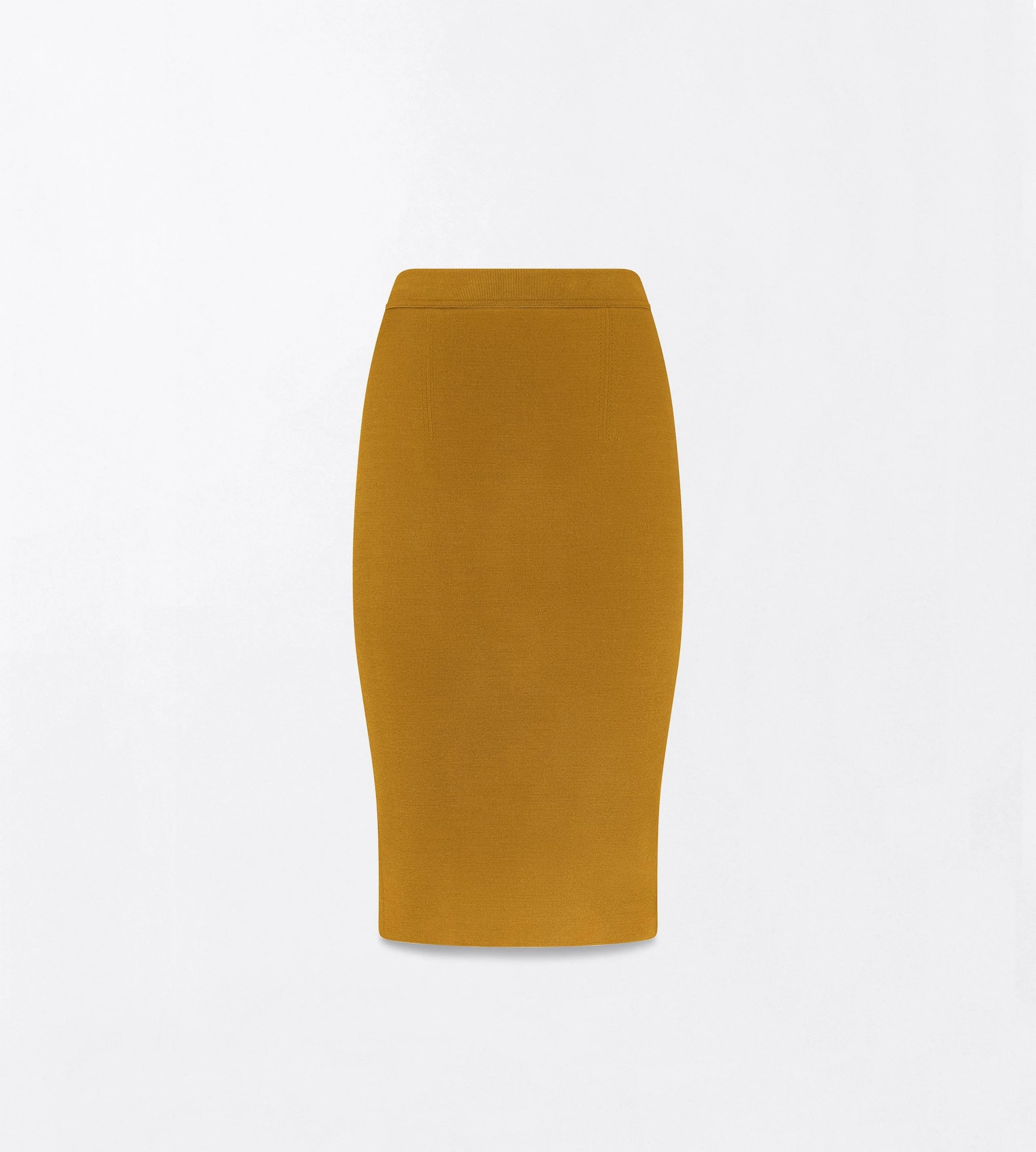 KNEE-LENGTH FITTED PENCIL SKIRT WITH SHAPING DETAILS - 1