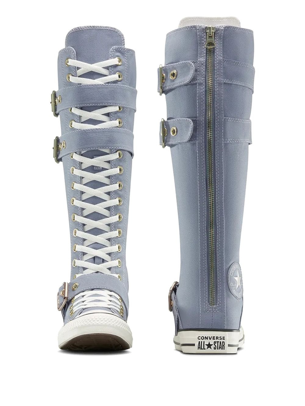 buckle-strap lace-up boots - 3