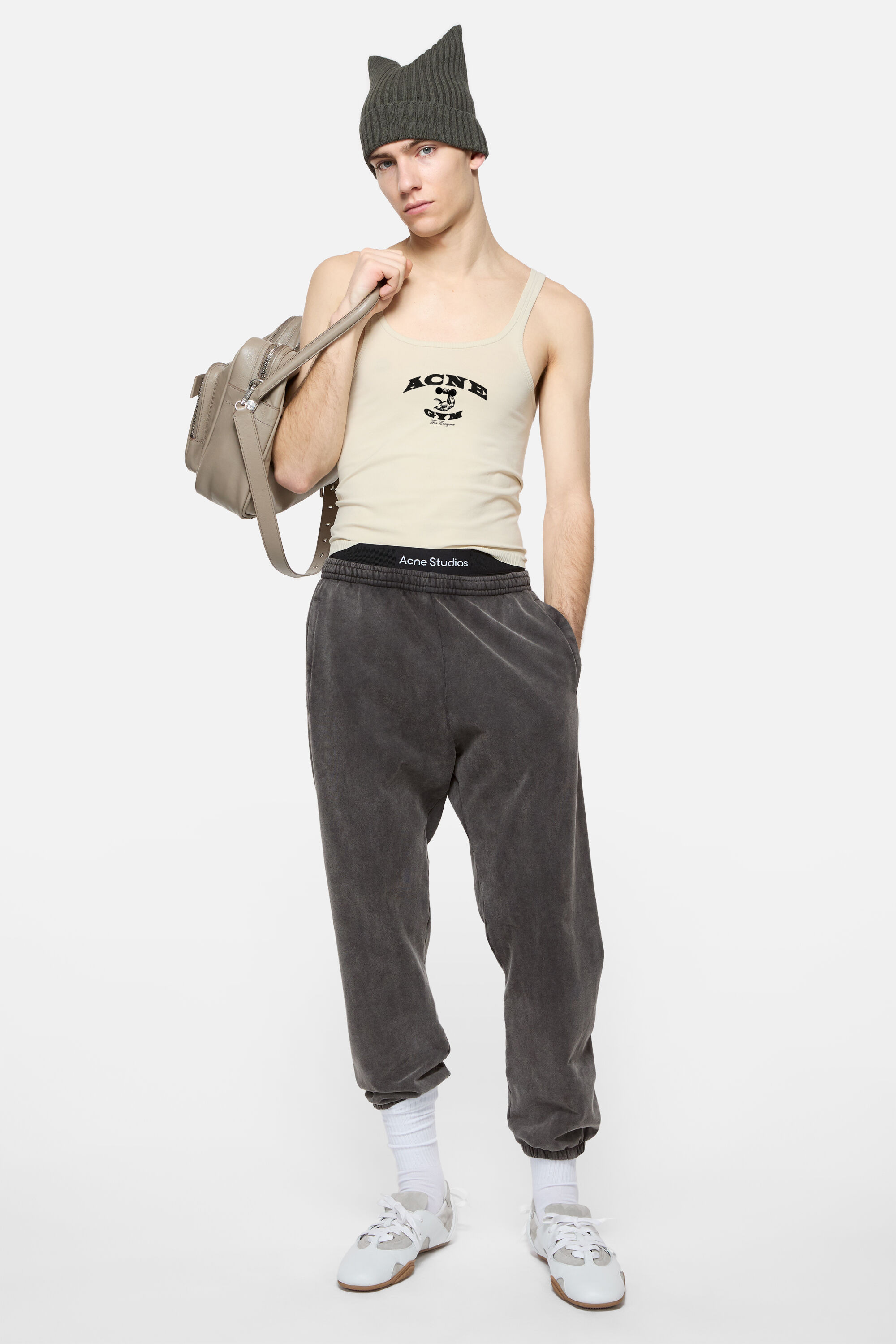 Cotton sweatpants - Faded black - 2