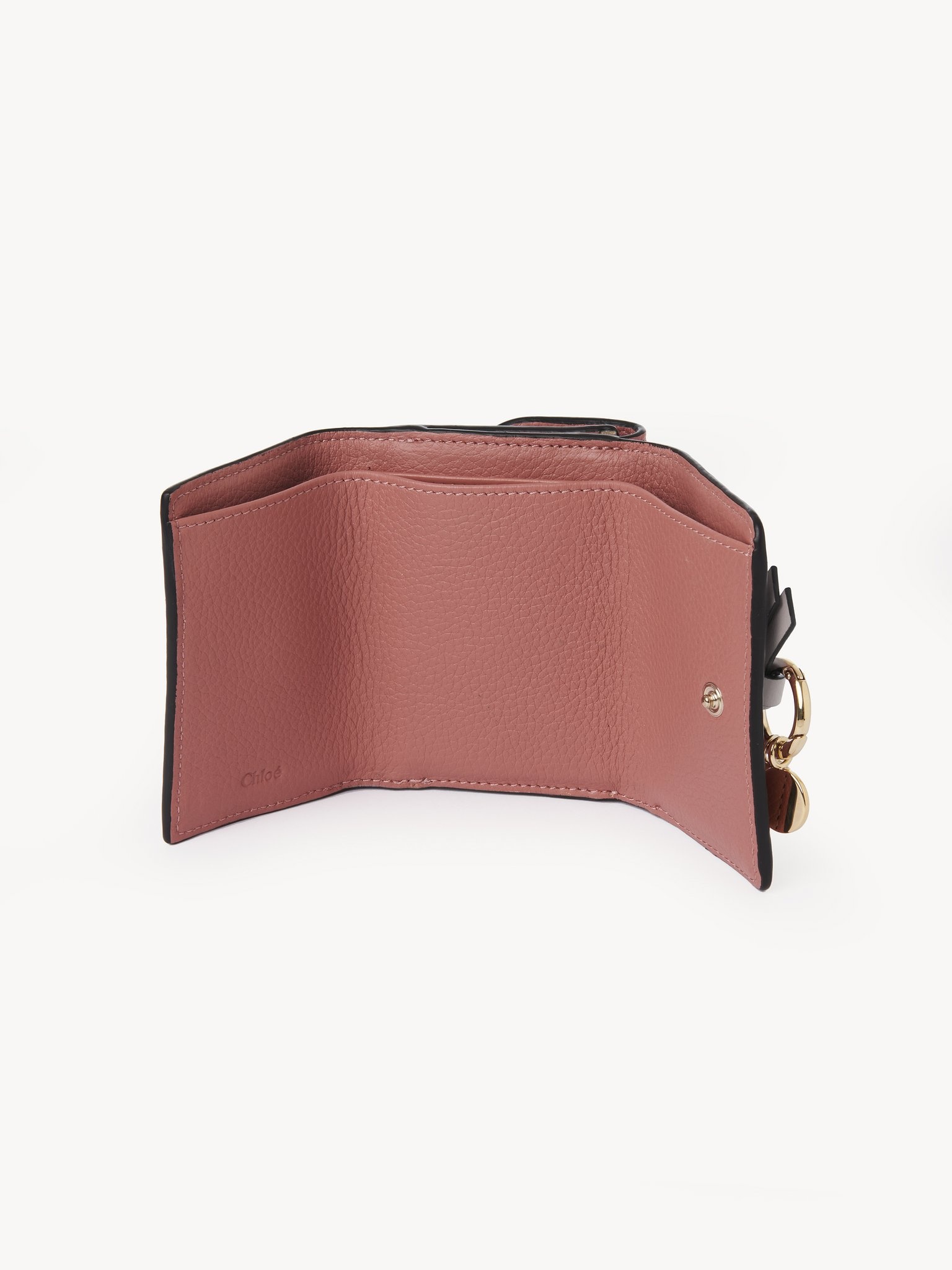 MINI ALPHABET TRI-FOLD IN GRAINED LEATHER - 3