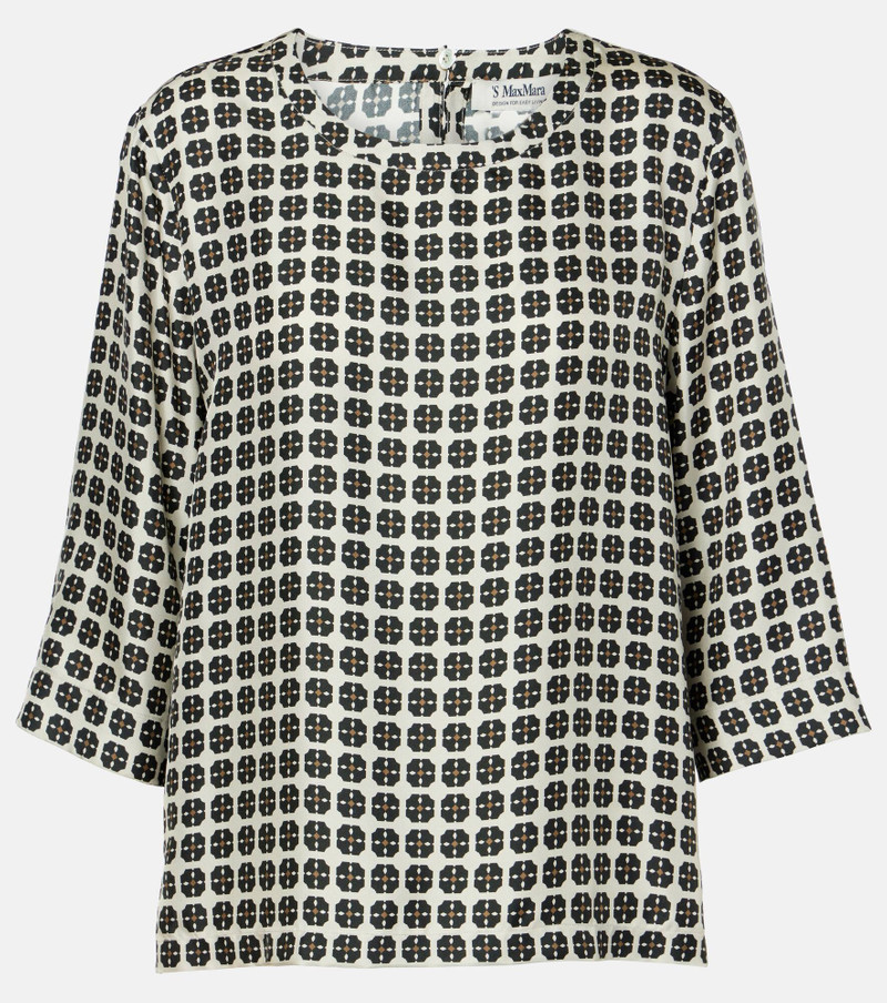 Ribes checked silk top - 1