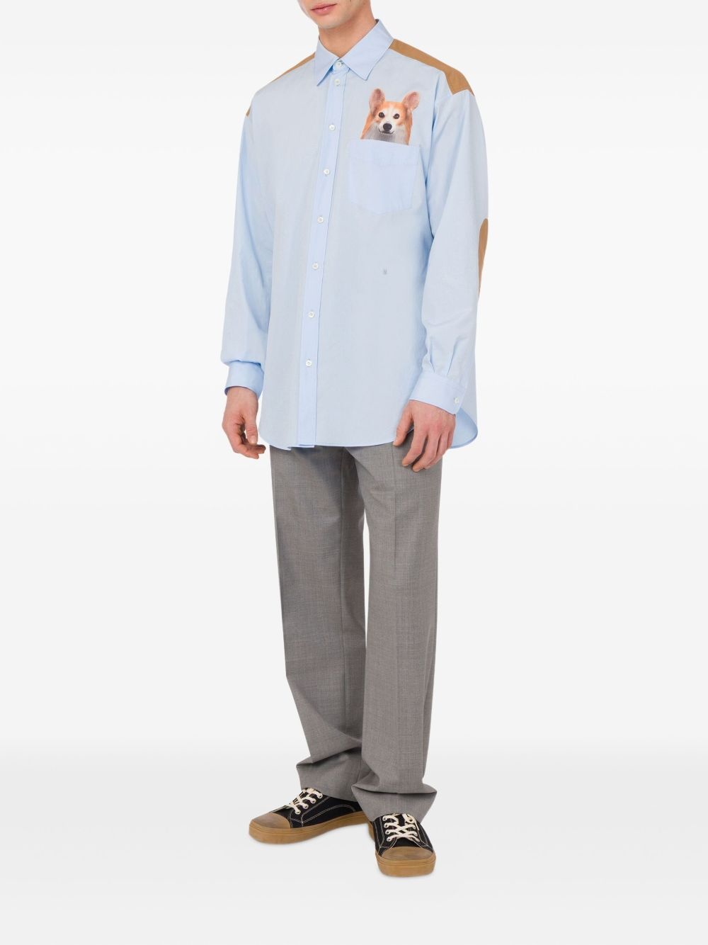 dog-motif cotton shirt - 2