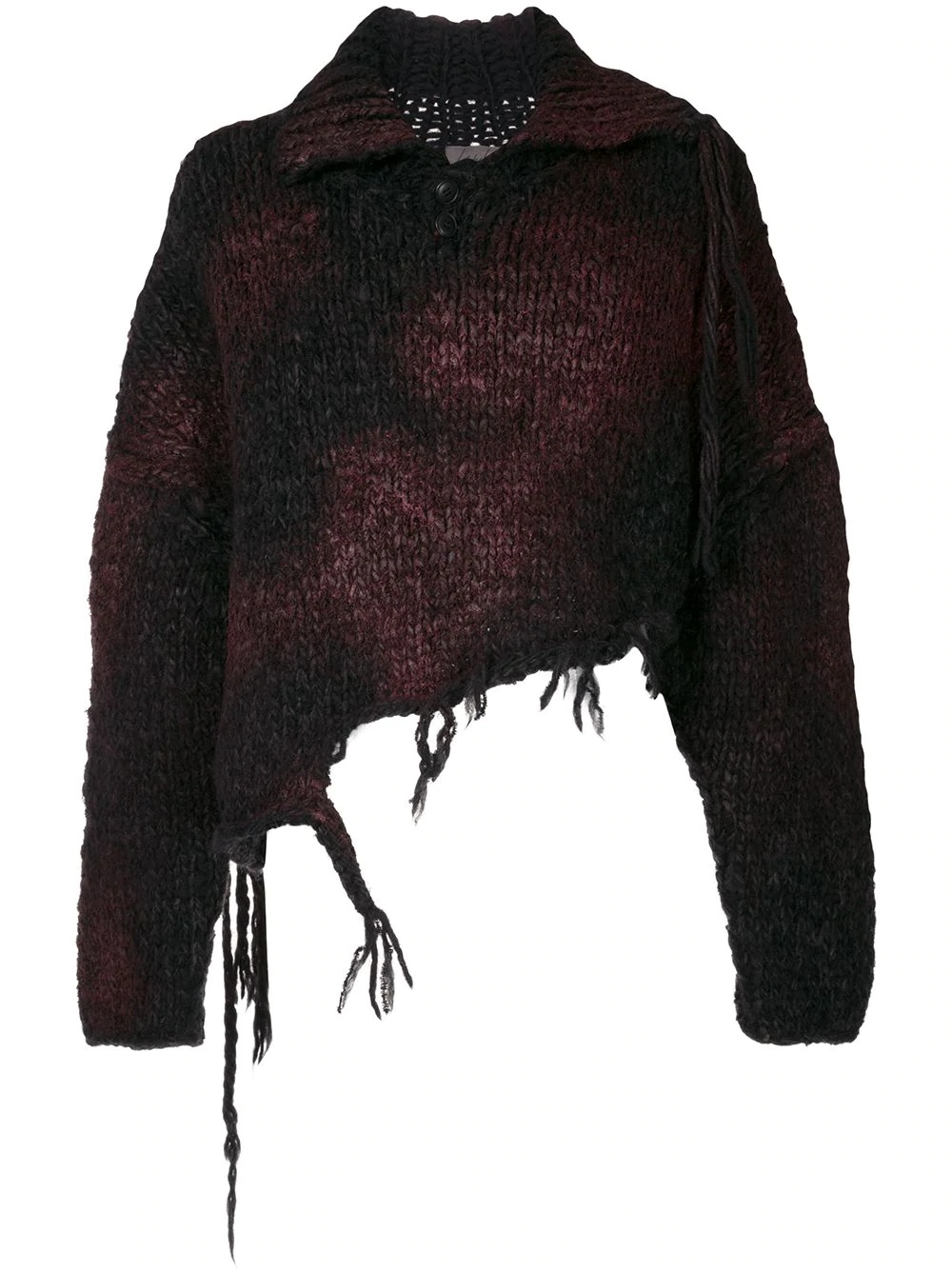 asymmetric frayed jumper - 1