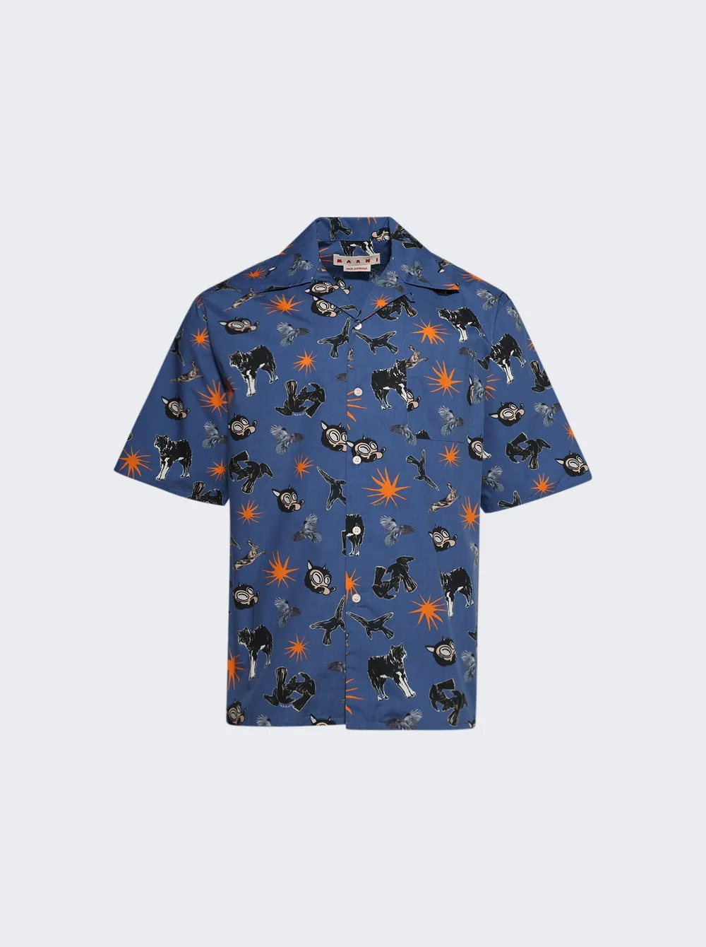 Wolves, Ravens And Doves Shirt Glass Blue - 1