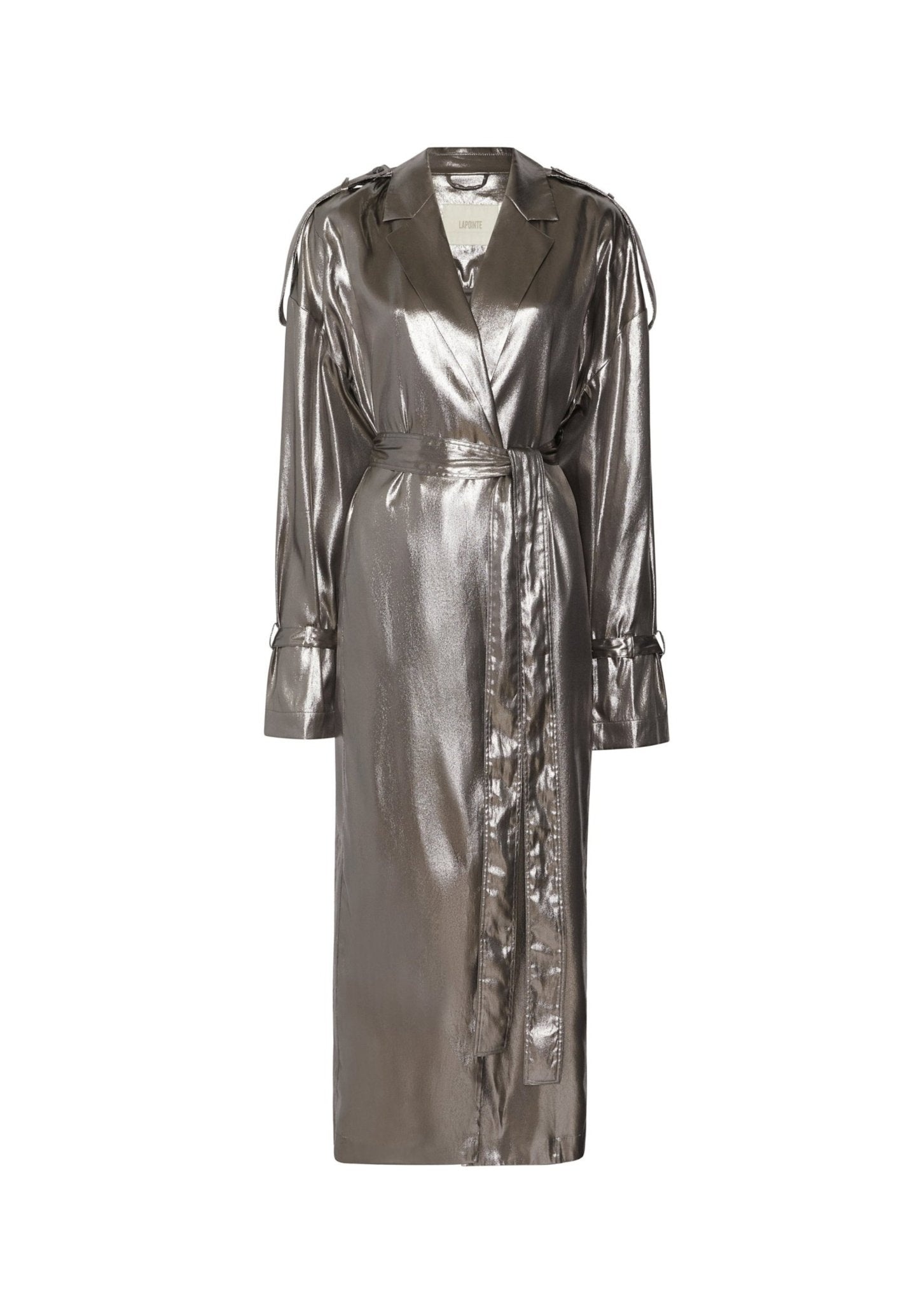 Metallic Silk Trench - 1