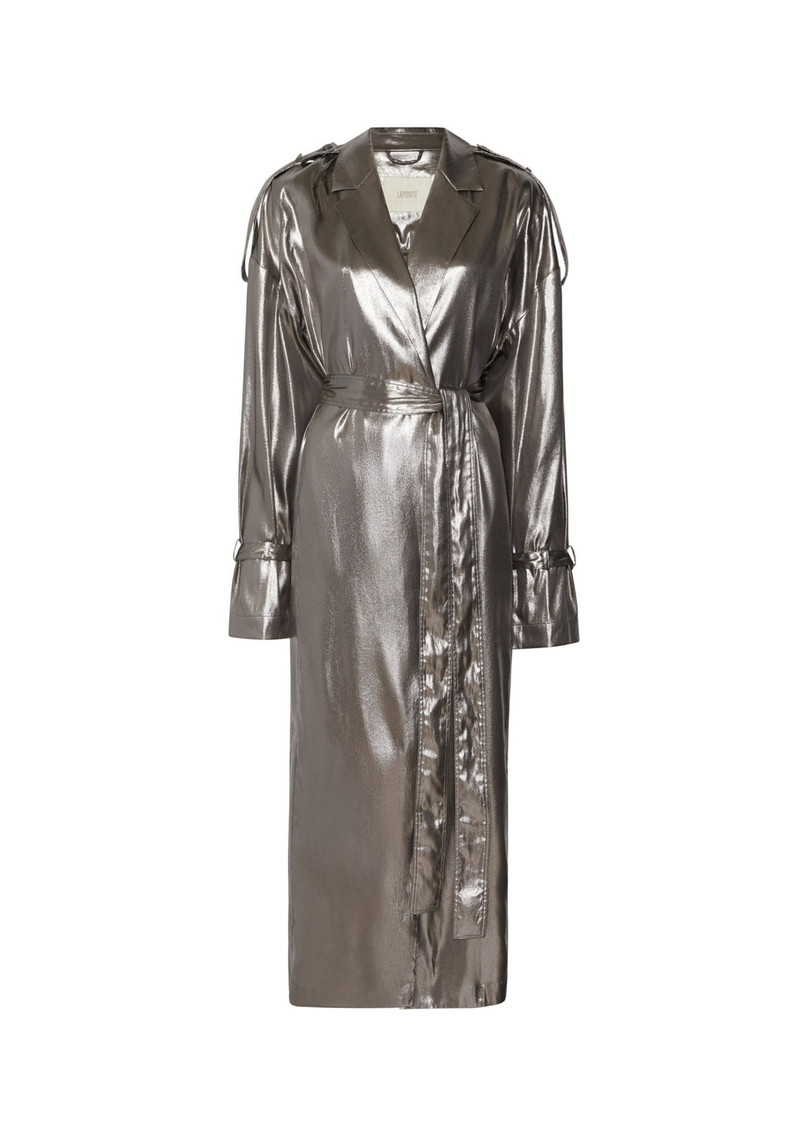 Metallic Silk Trench 1