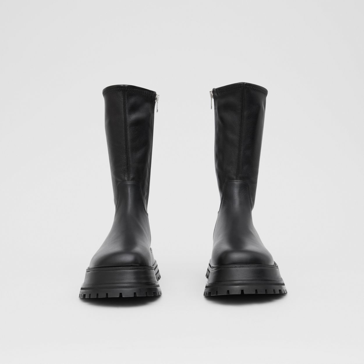 Leather and Lambskin Boots - 5