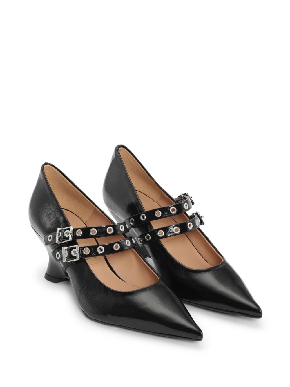 eyelet-detail Mary Jane pumps - 2