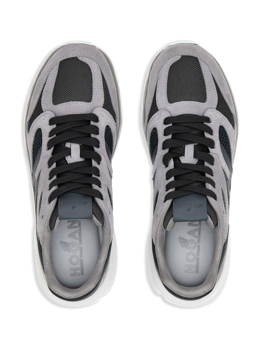 panelled suede sneakers - 5