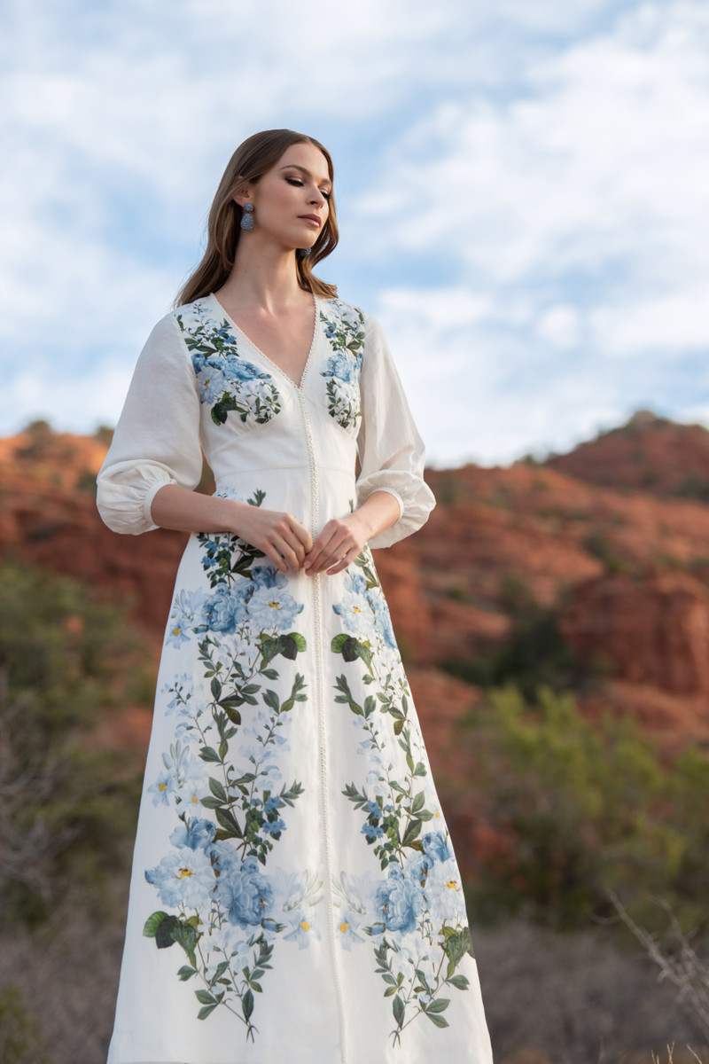 SACHIN & BABI VARENNA DRESS - SKY PEARL RACEME outlook