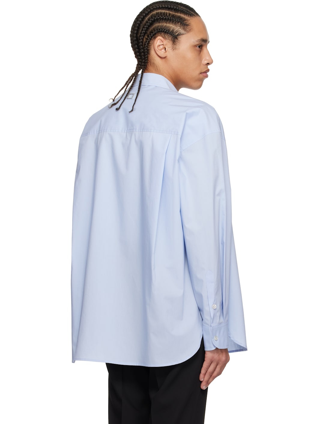 Blue New Fit Cotton Shirt - 3