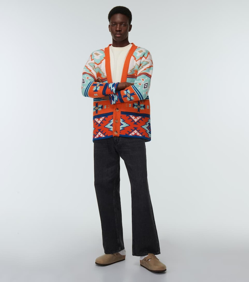 Alanui Desert Road jacquard cotton cardigan outlook