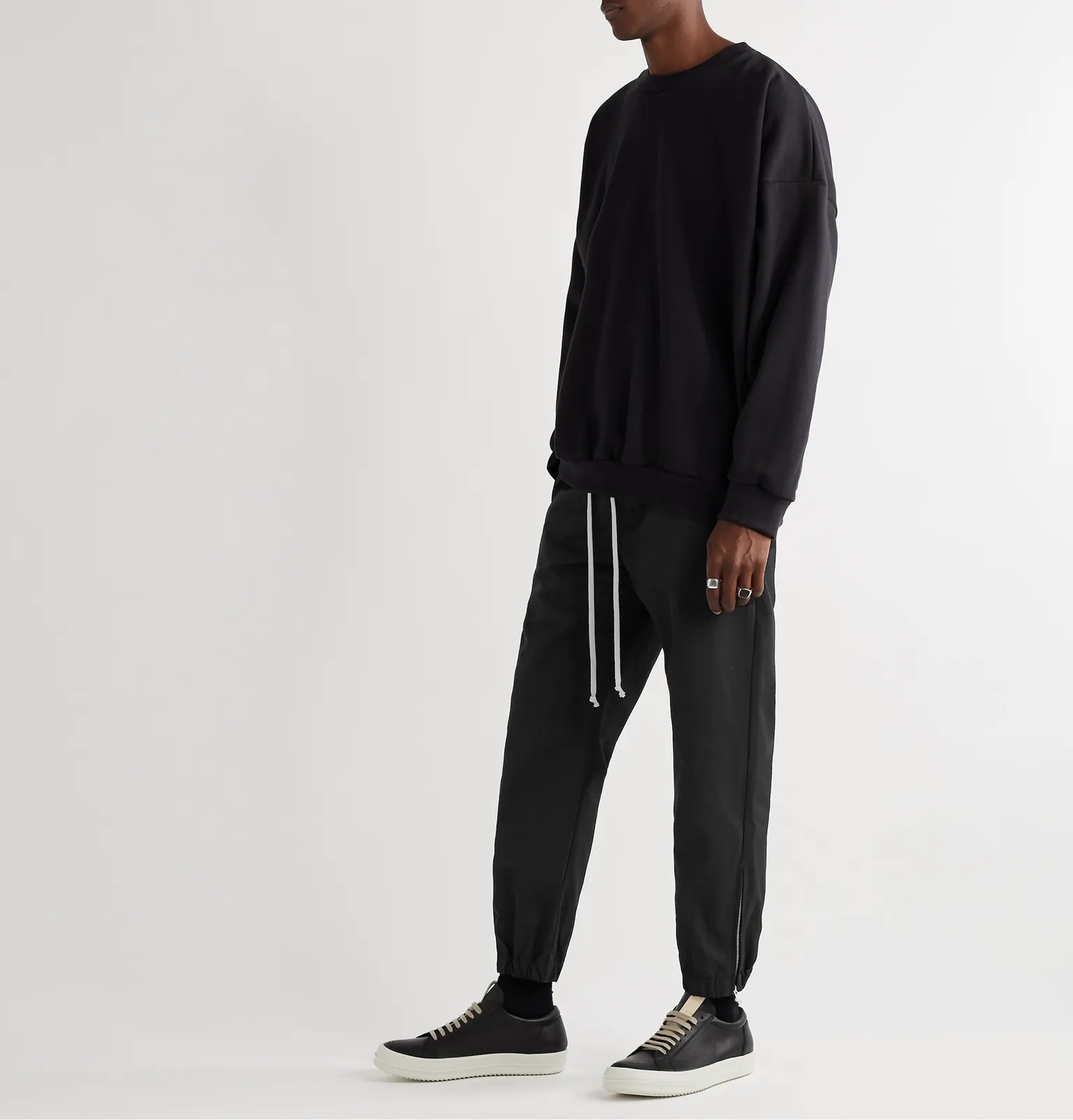 Tapered Twill Drawstring Trousers - 2