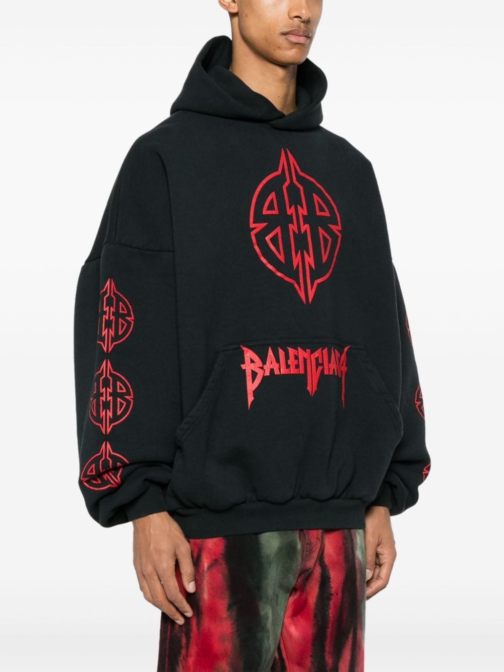 graphic-print cotton hoodie - 4