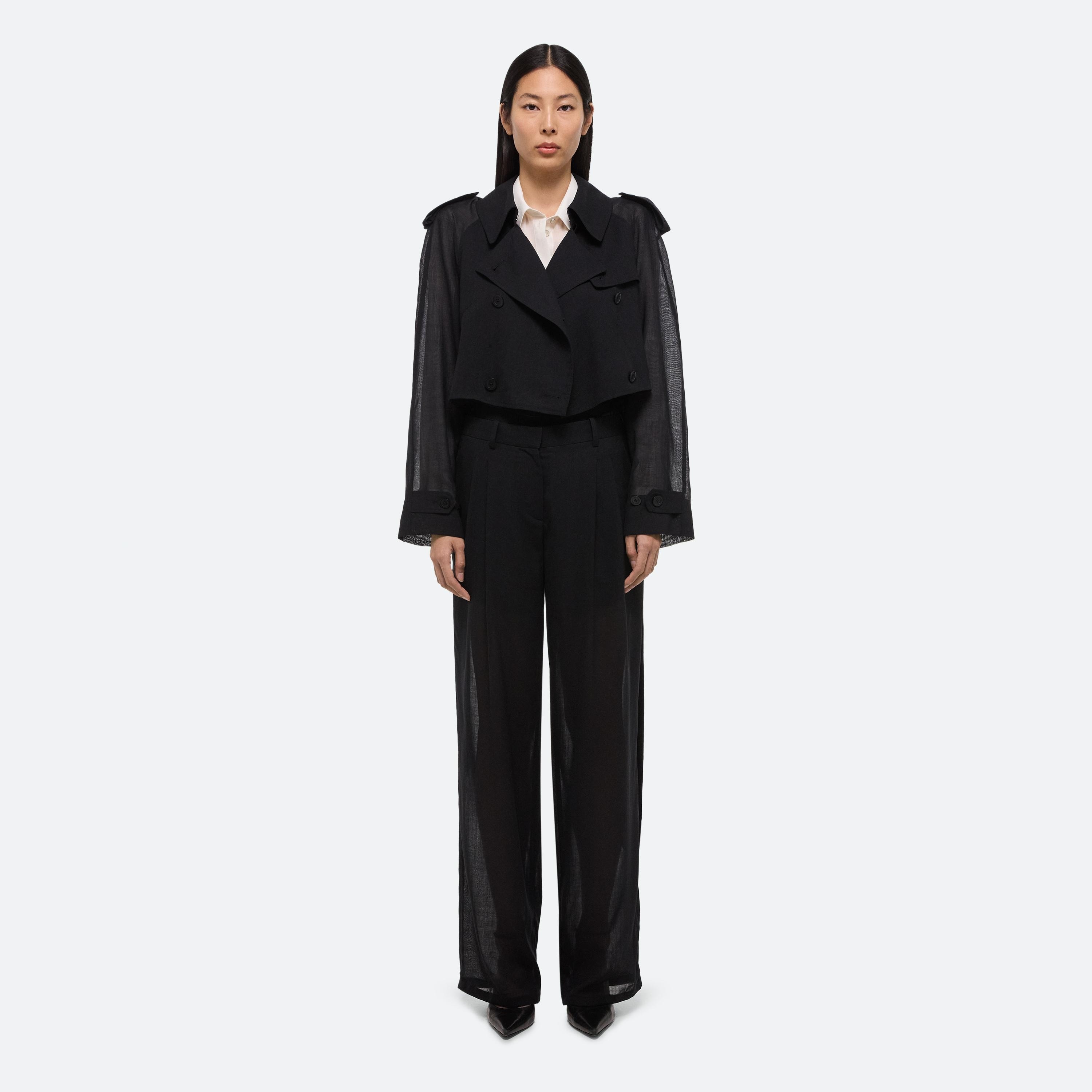 CROPPED TRENCH COAT - 3