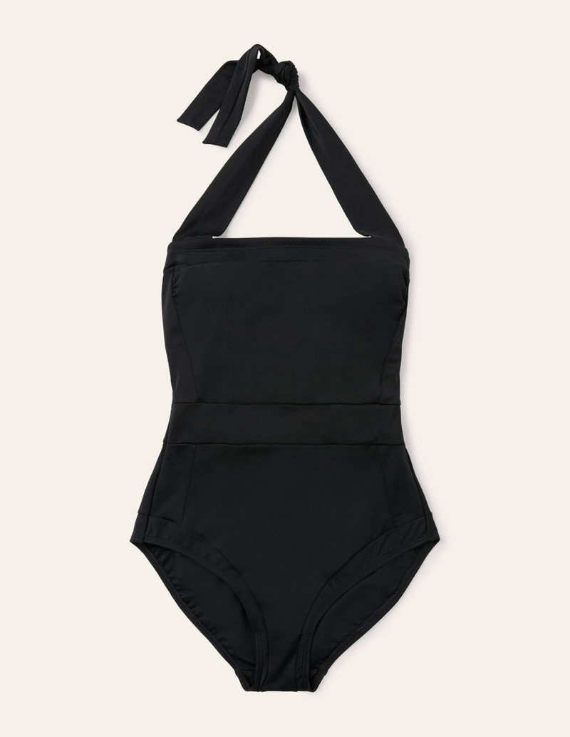 Santorini Halterneck Swimsuit-Black 1