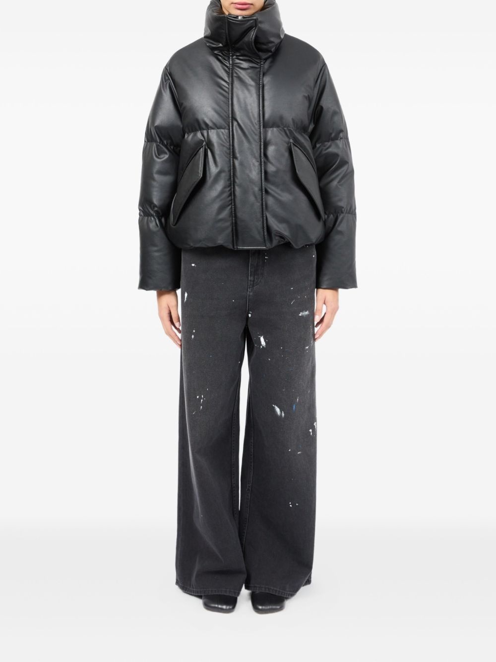 high-neck puffer jacket - 2