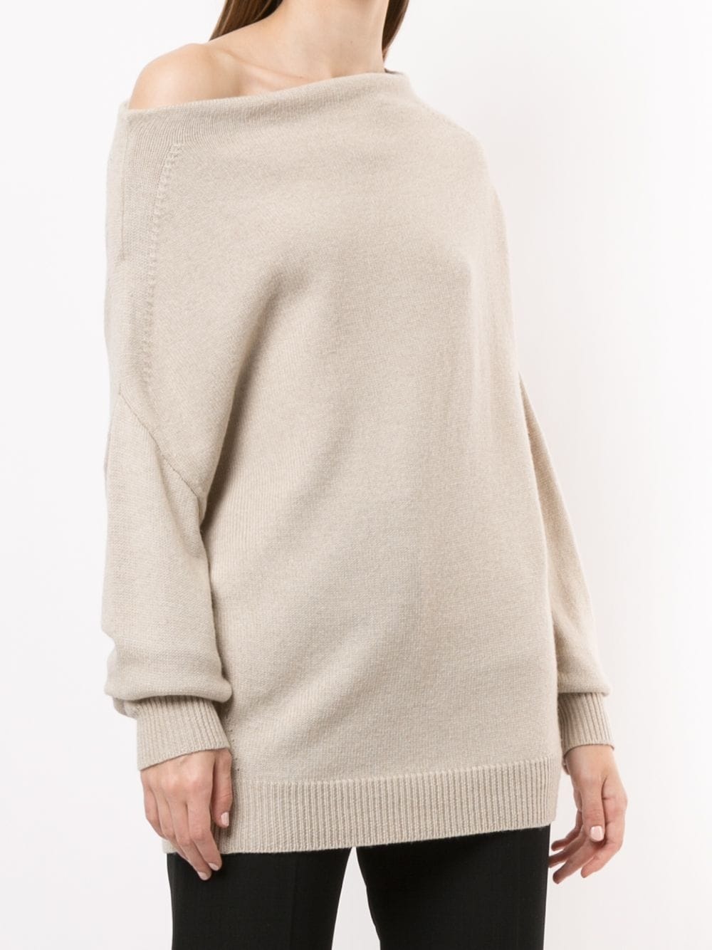 off-shoulder oversize jumper - 3