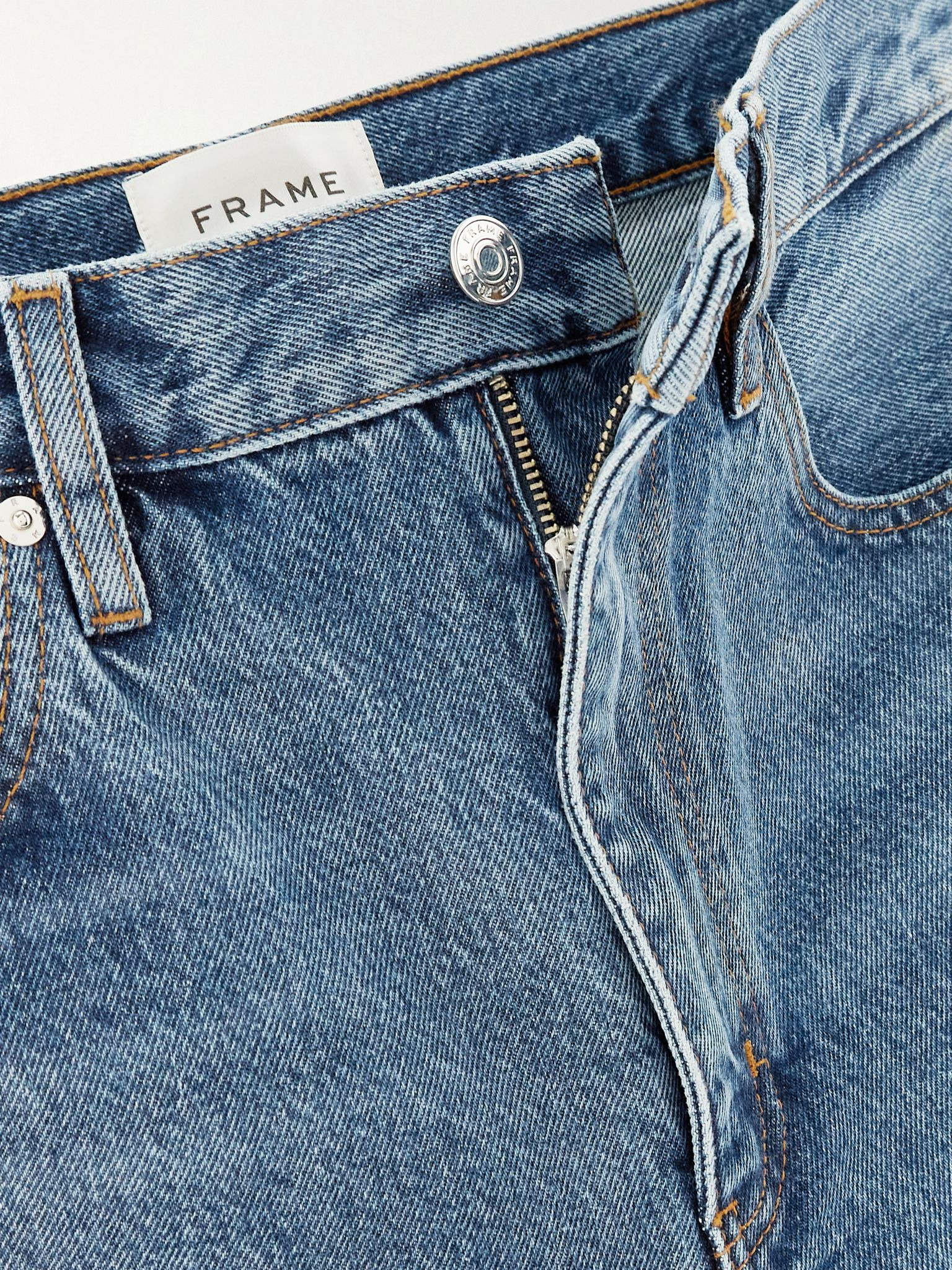 The Bubble Crop frayed high-rise barrel-leg jeans Mid denim - 5