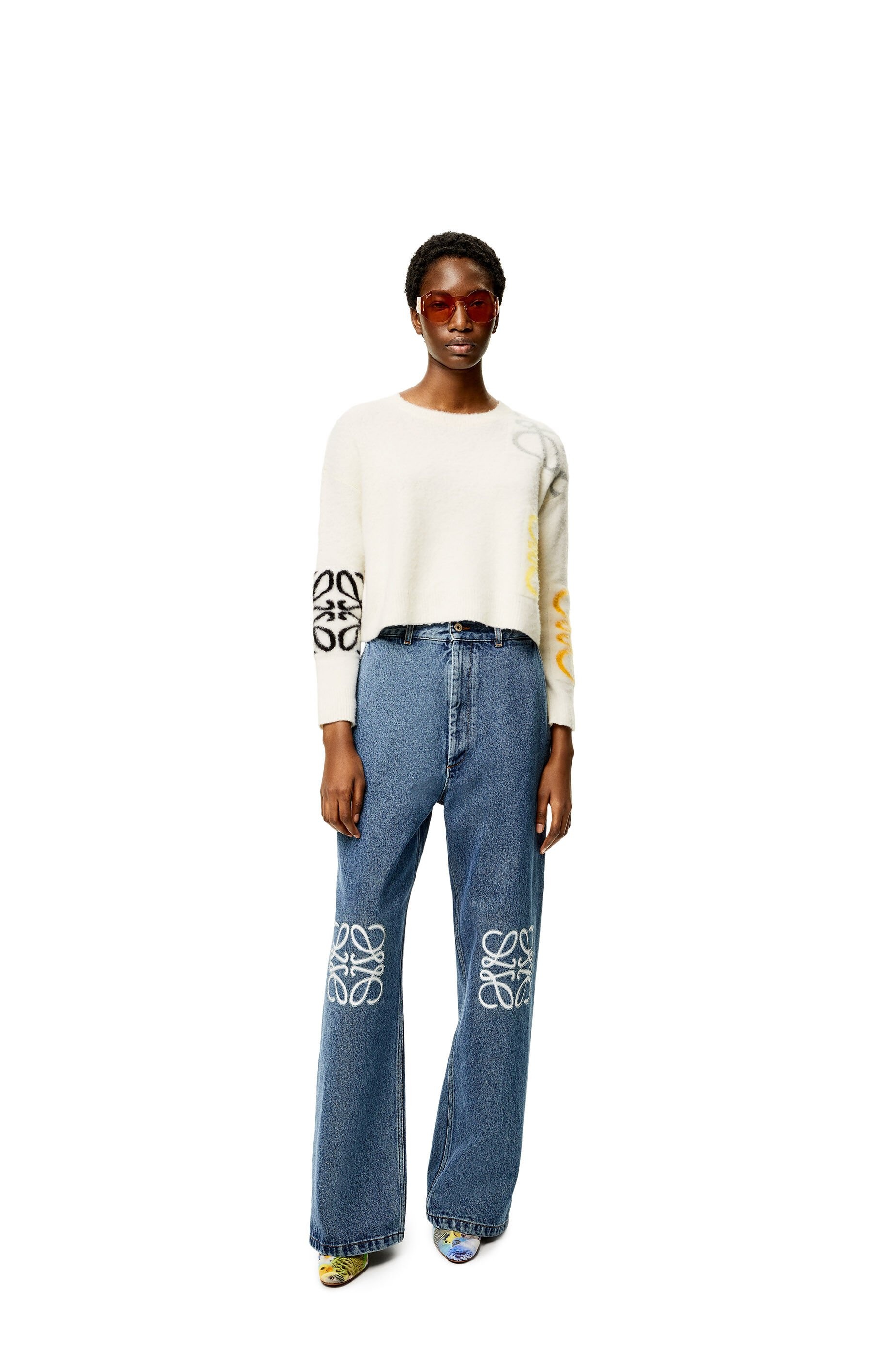 Anagram intarsia sweater in wool - 2