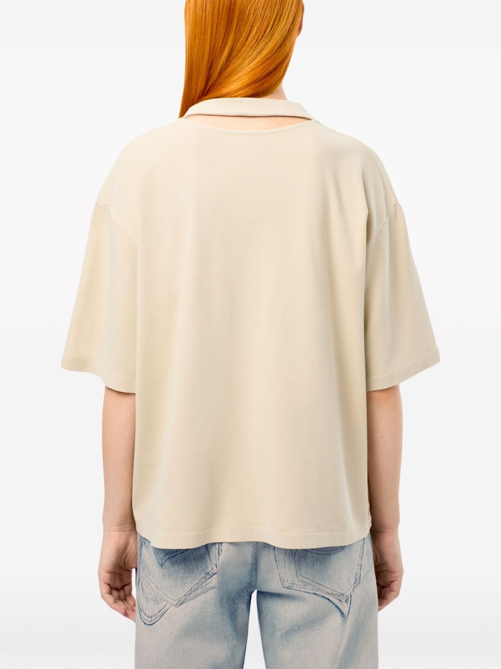 logo-embroidered cotton T-shirt - 5