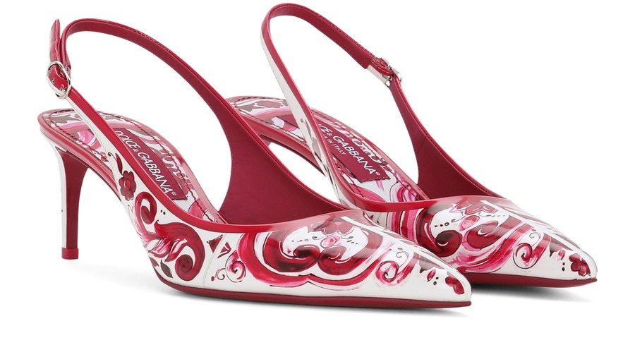 Printed Patent Leather Sling Back - 2