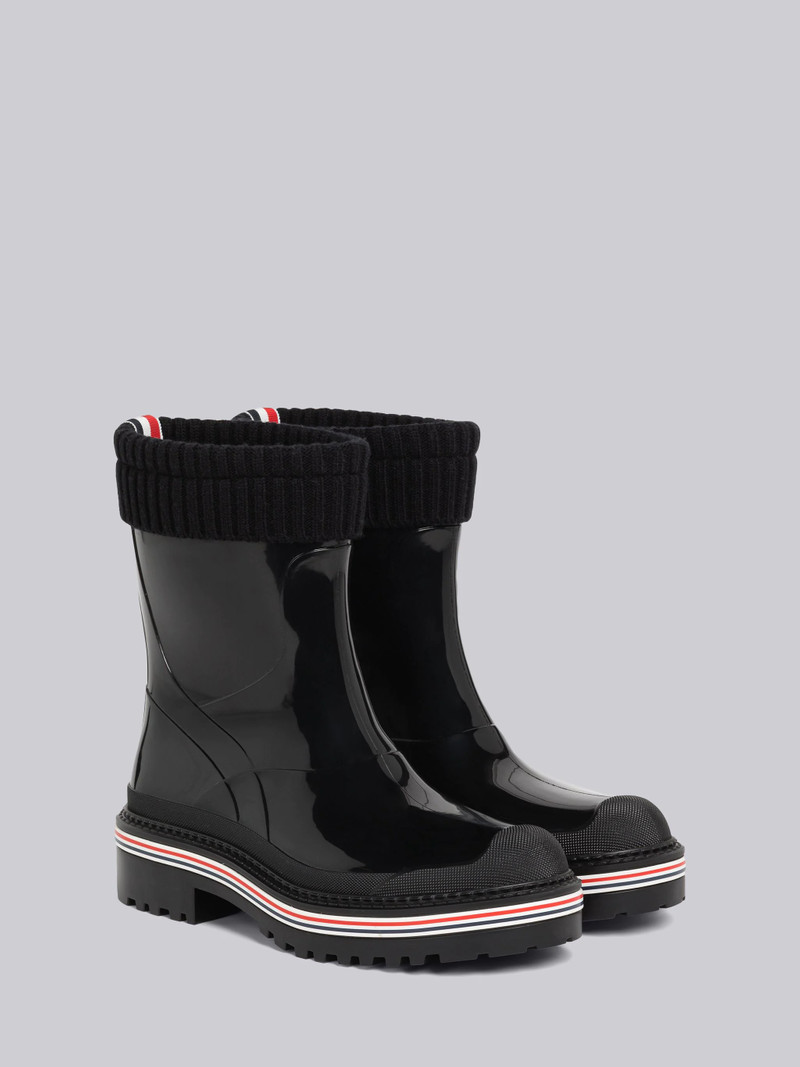 Molded Rubber Knit Cuff Mid Calf Rain Boot 3