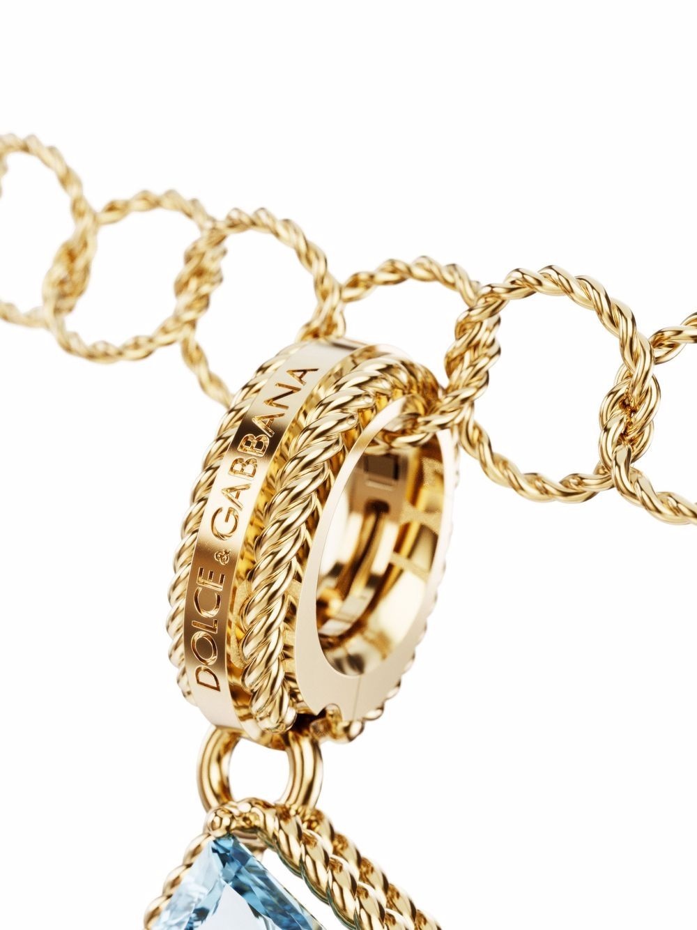 Rainbow Alphabet T 18kt yellow gold pendant - 2