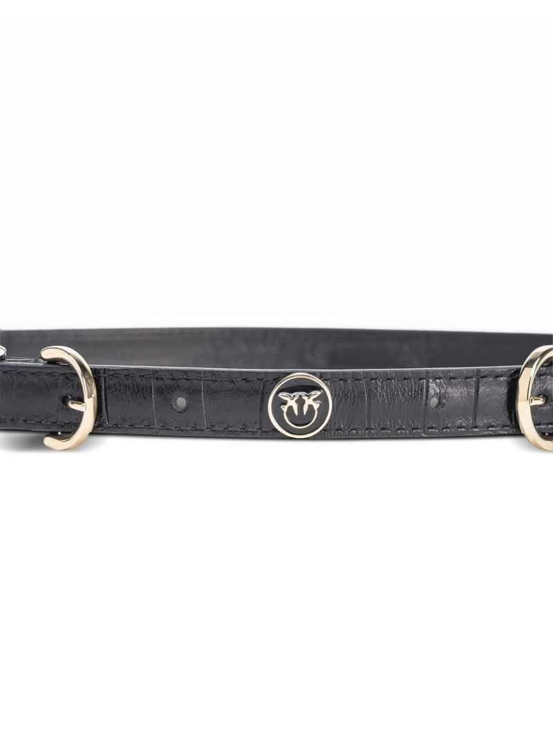 crocodile-effect leather belt 4