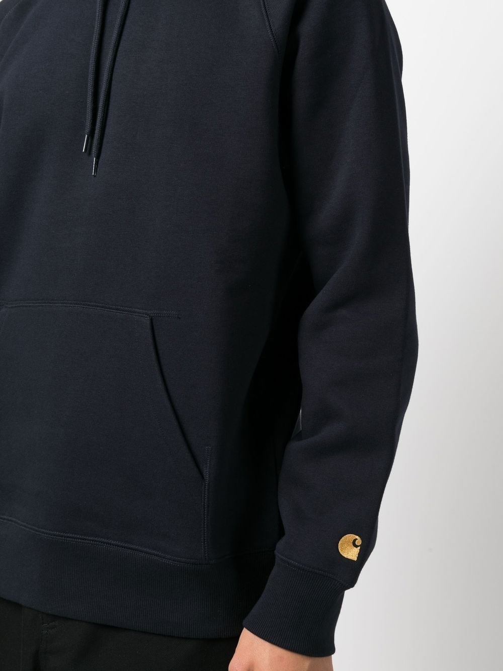 embroidered-logo detail hoodie - 5