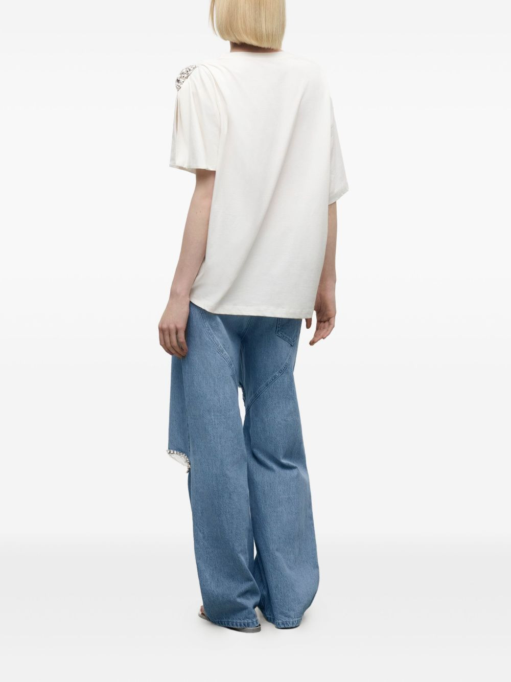 crystal-embellished pocket jeans - 3