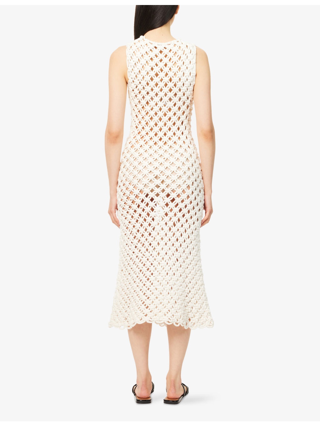 Knot Sleeveless Cotton-Blend Maxi Dress - 4