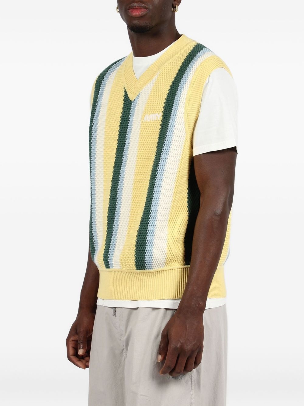 V-neck knitted vest - 3
