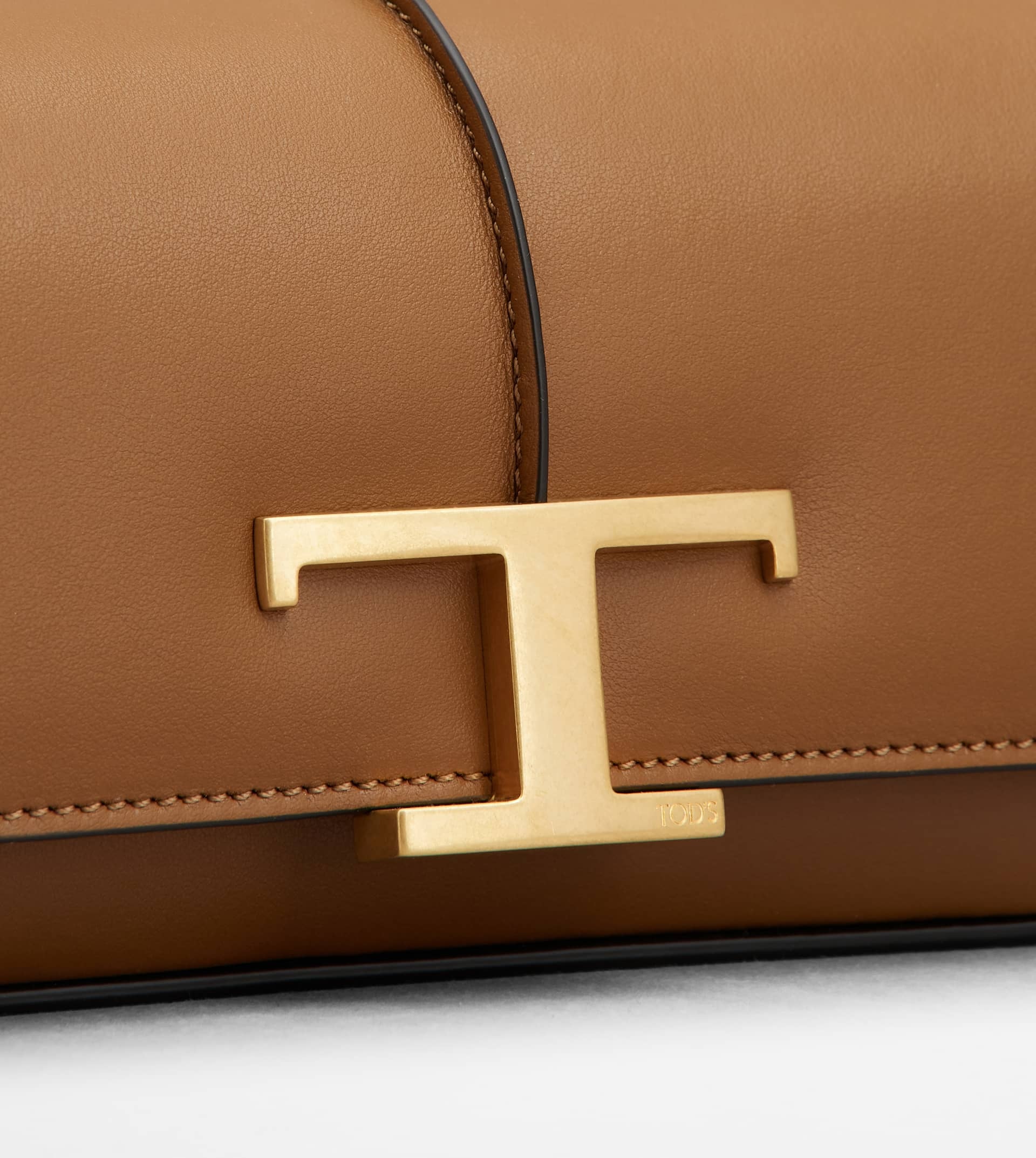 T TIMELESS CROSSBODY BAG IN LEATHER MINI - BROWN - 6