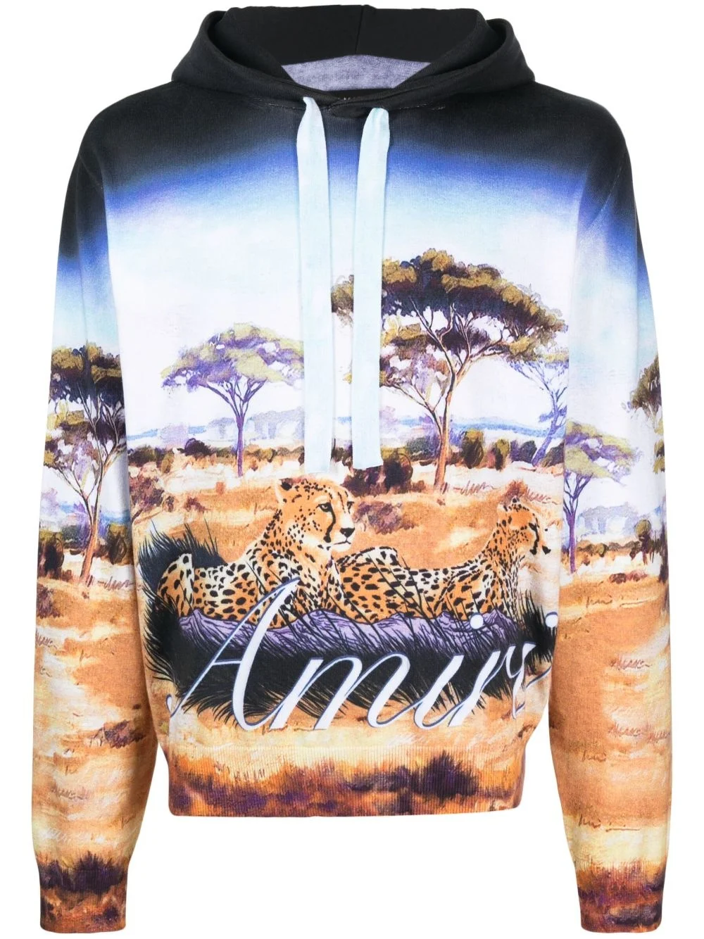 graphic-print cotton hoodie - 1