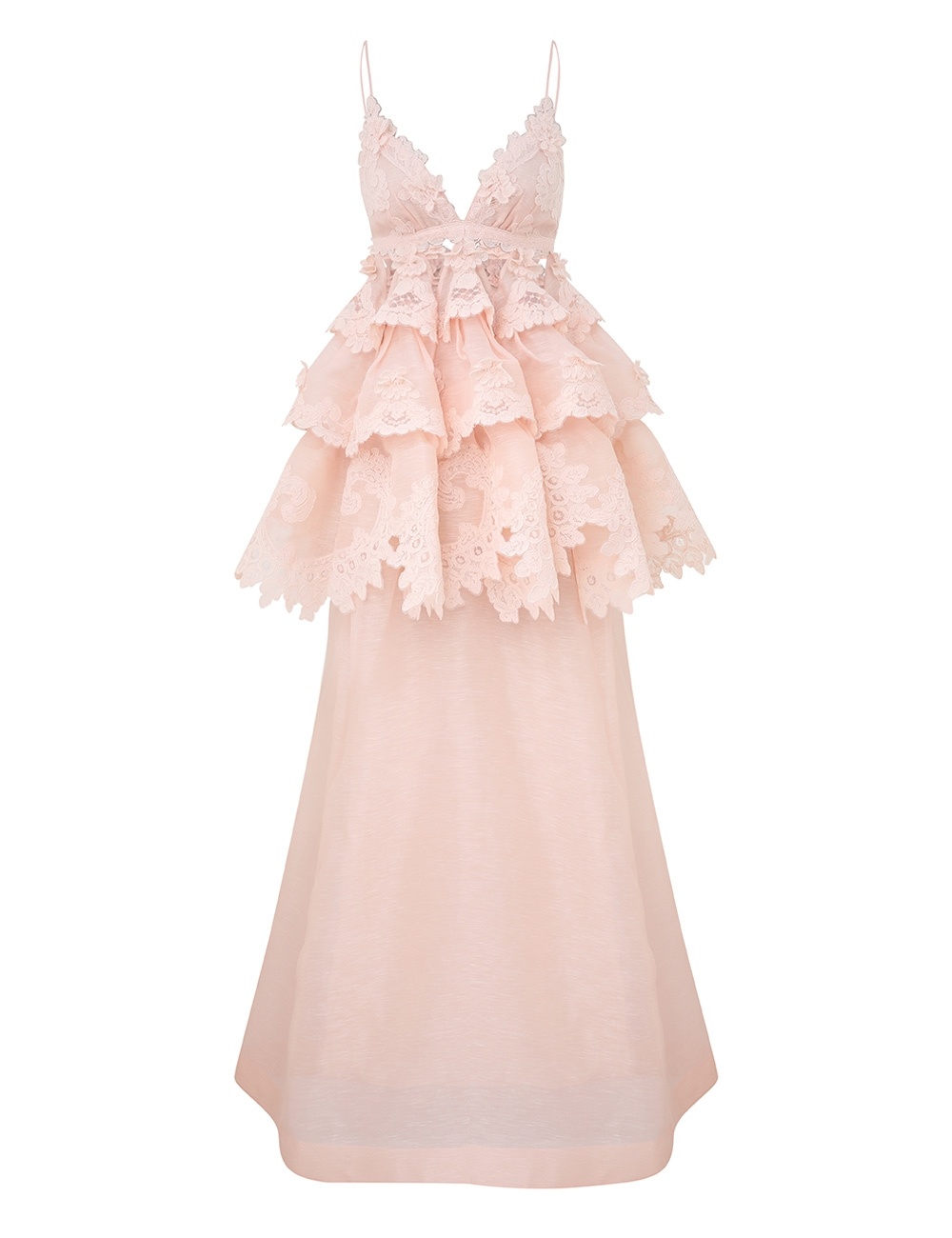 Zimmermann CRUSH TIERED LACE MAXI DRESS | REVERSIBLE
