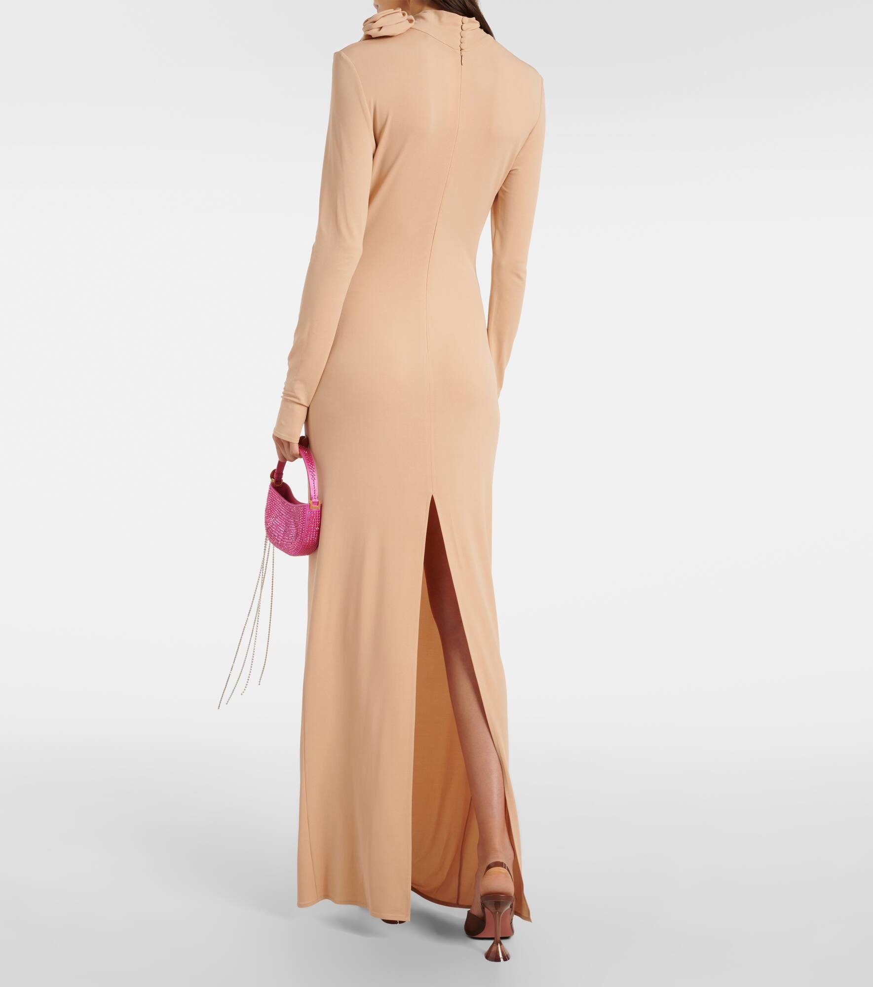Floral-appliqué gown - 3