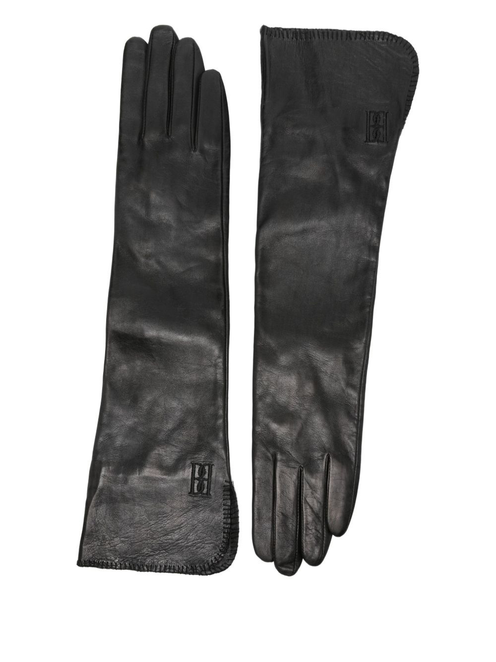 Gemi leather logo gloves - 1