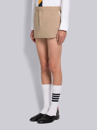 Thom Browne PIECE DYED COTTON GABARDINE MINI PENCIL SKIRT outlook