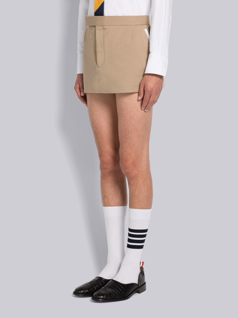 Thom Browne PIECE DYED COTTON GABARDINE MINI PENCIL SKIRT outlook