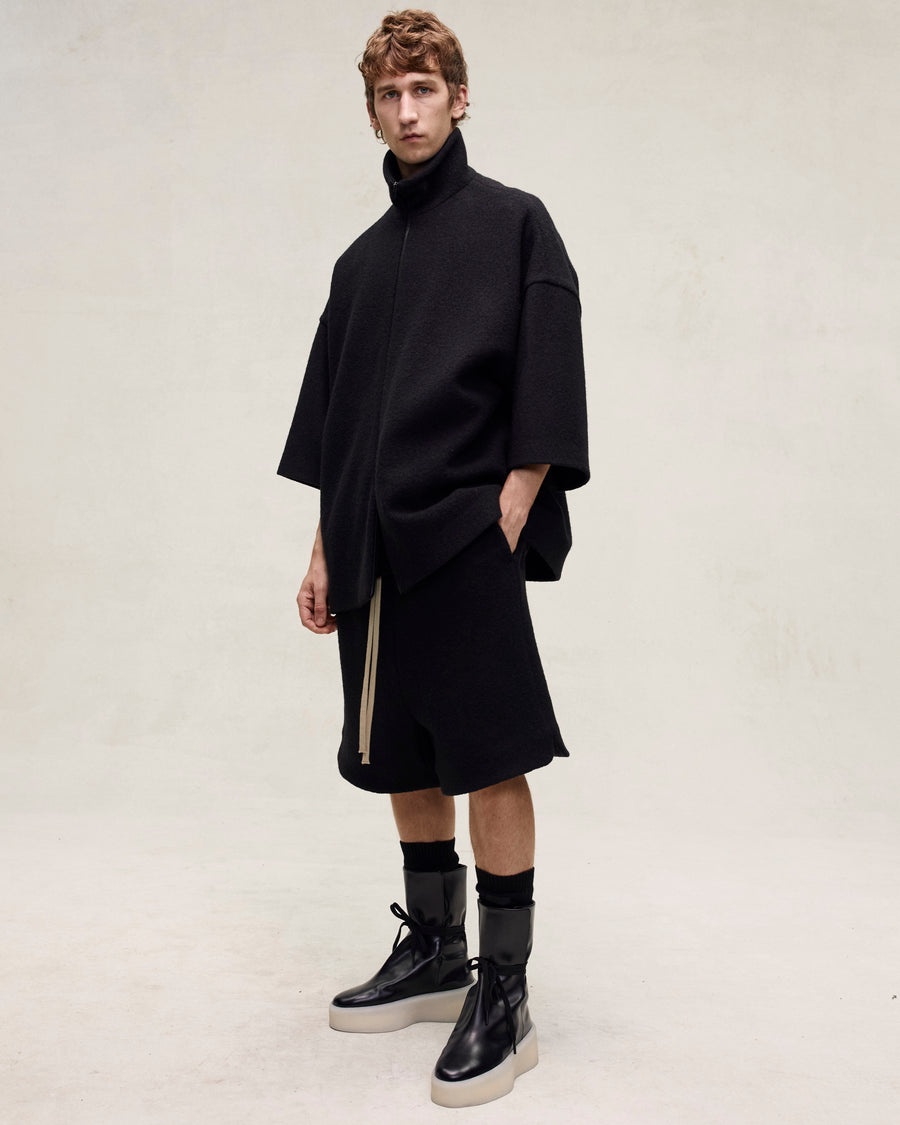 Boiled Wool Relaxed Shorts - 4