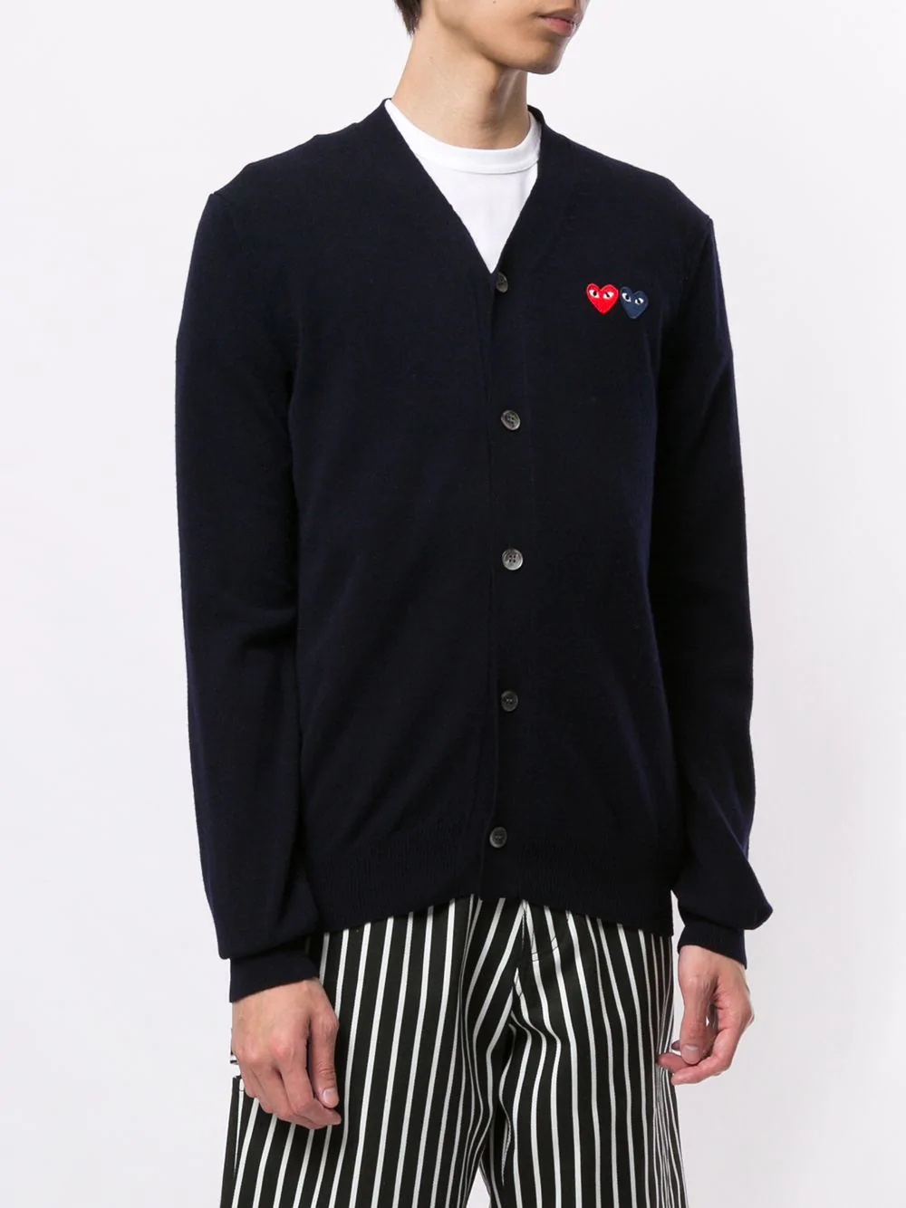 embroidered logo cardigan - 3