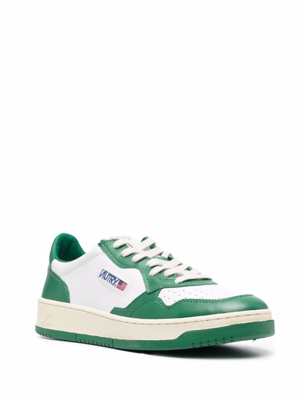 two-tone lace-up sneakers - 2