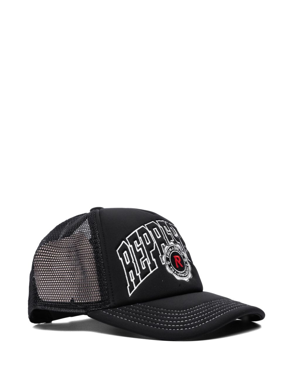embroidered mesh cap hat - 3