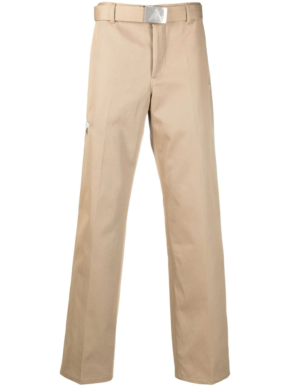 belted straight-leg trousers - 1