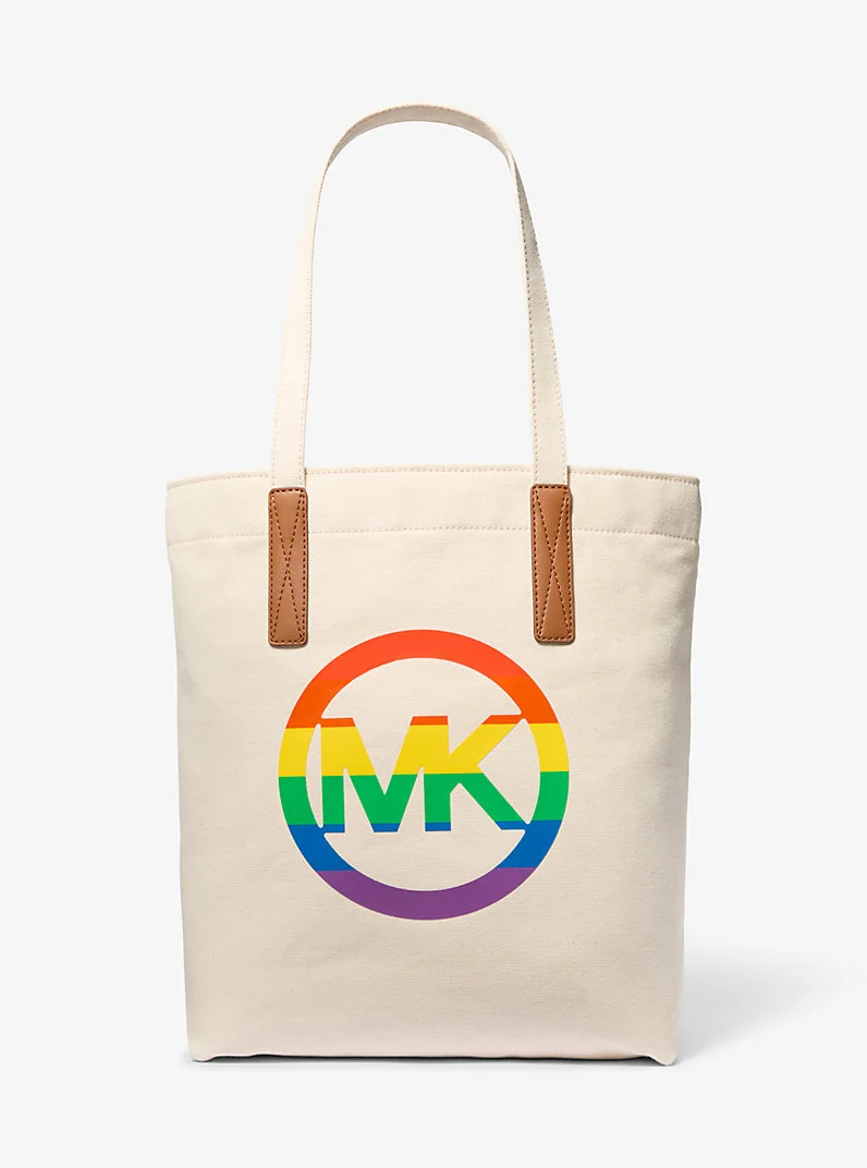 PRIDE Rainbow Logo Cotton Tote Bag - 1
