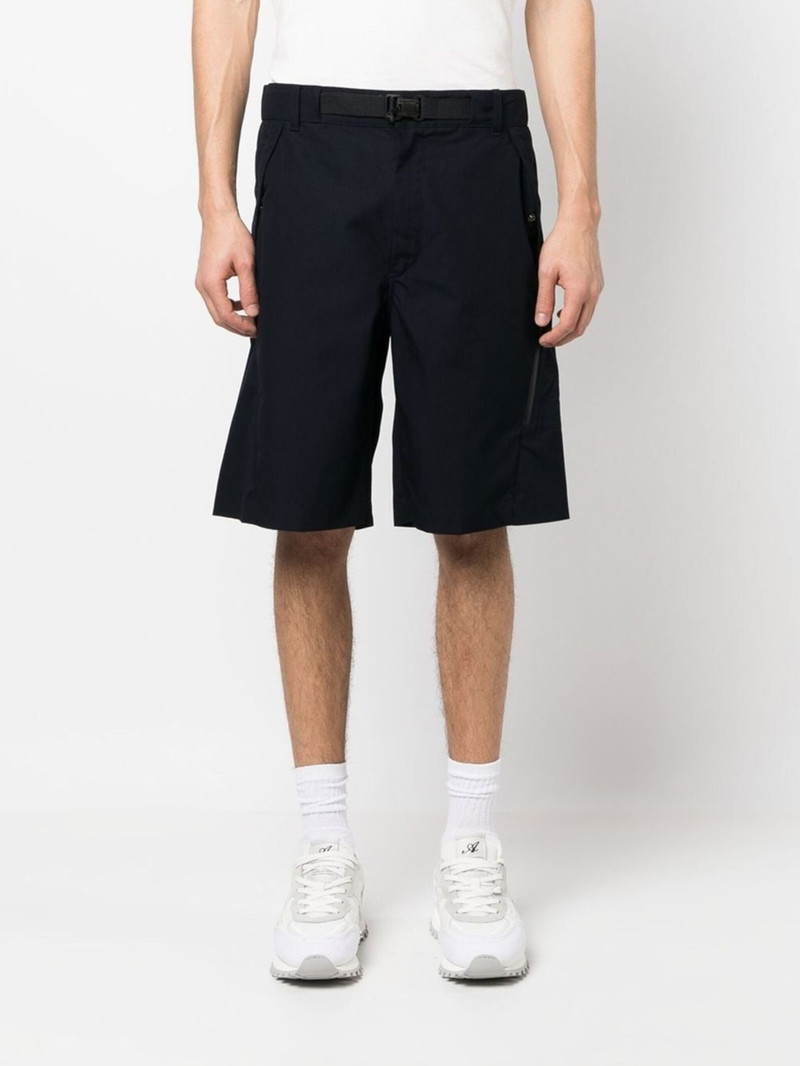 logo-print belted-waist shorts 3