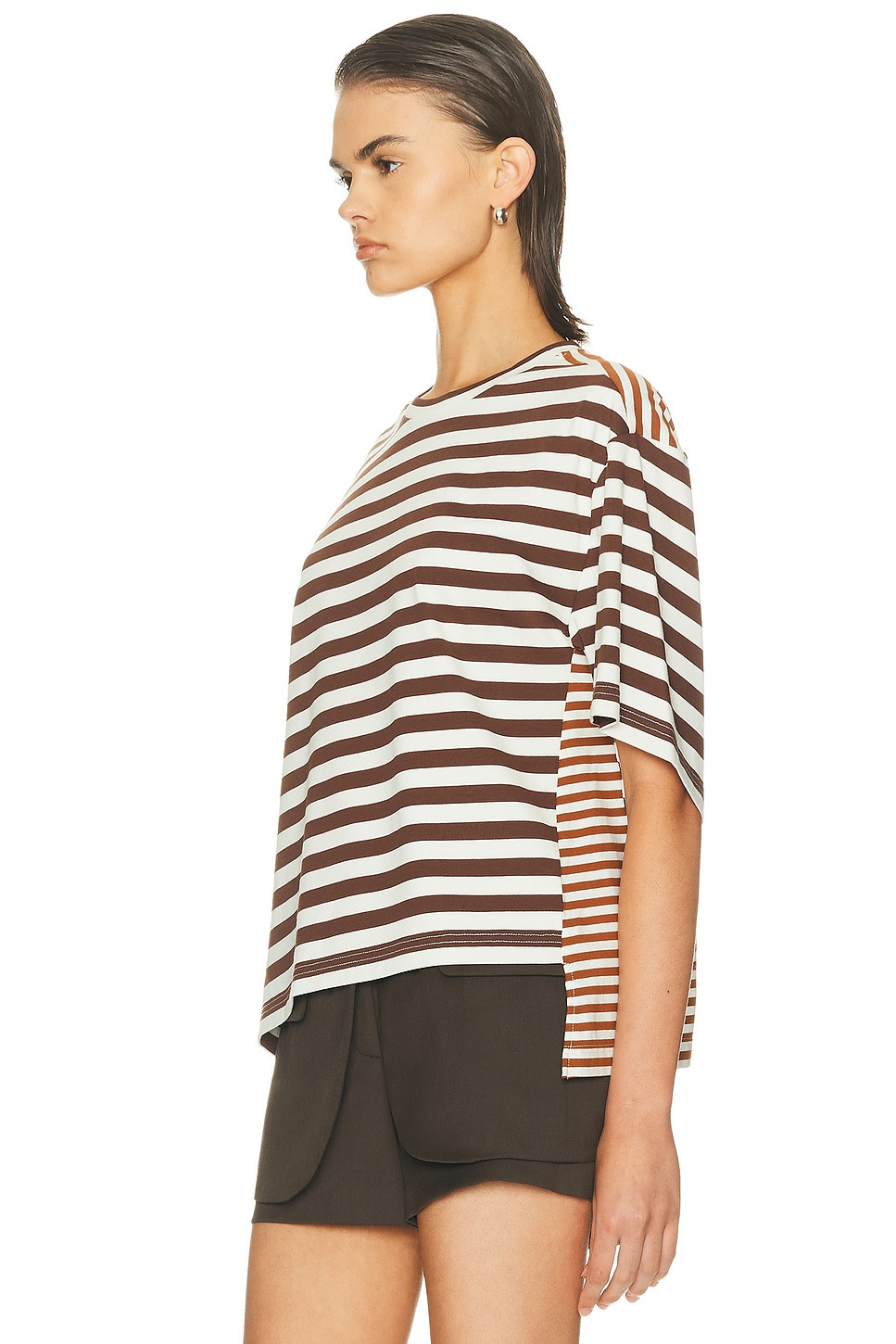 Asymmetric Twisted T-shirt - 3