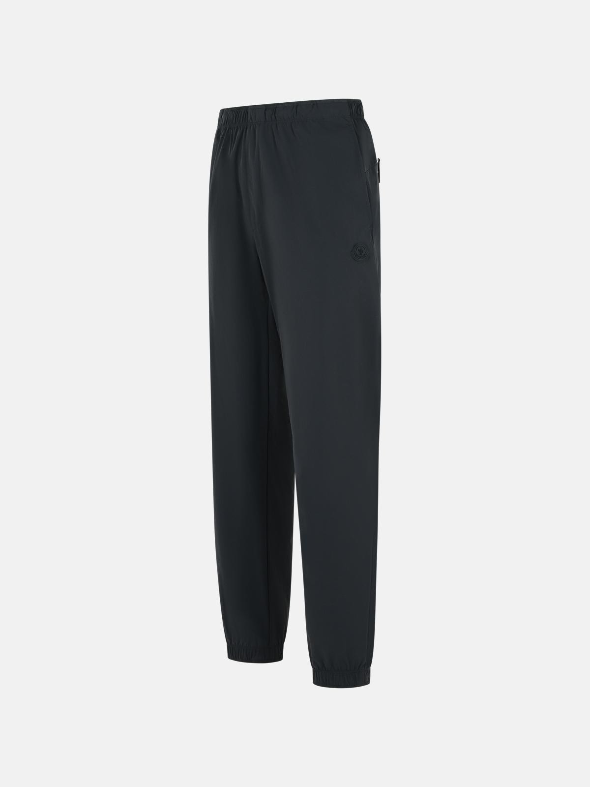 BLACK POLYAMIDE BLEND TROUSERS - 2